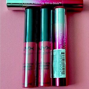 NYX Soft Matte Metallic Lip Cream Trio - Pink & Red